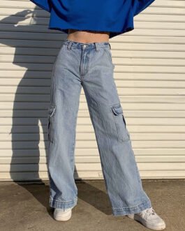 Darlingaga Fashion Straight Denim High Waist Pants