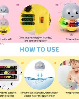 Baby Bath Toys  Ball with LED Light and Music